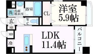 王子公園駅 徒歩14分 2階の物件間取画像